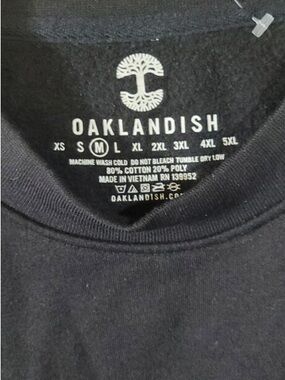 Oaklandish Men's Crewneck Sweater in Black